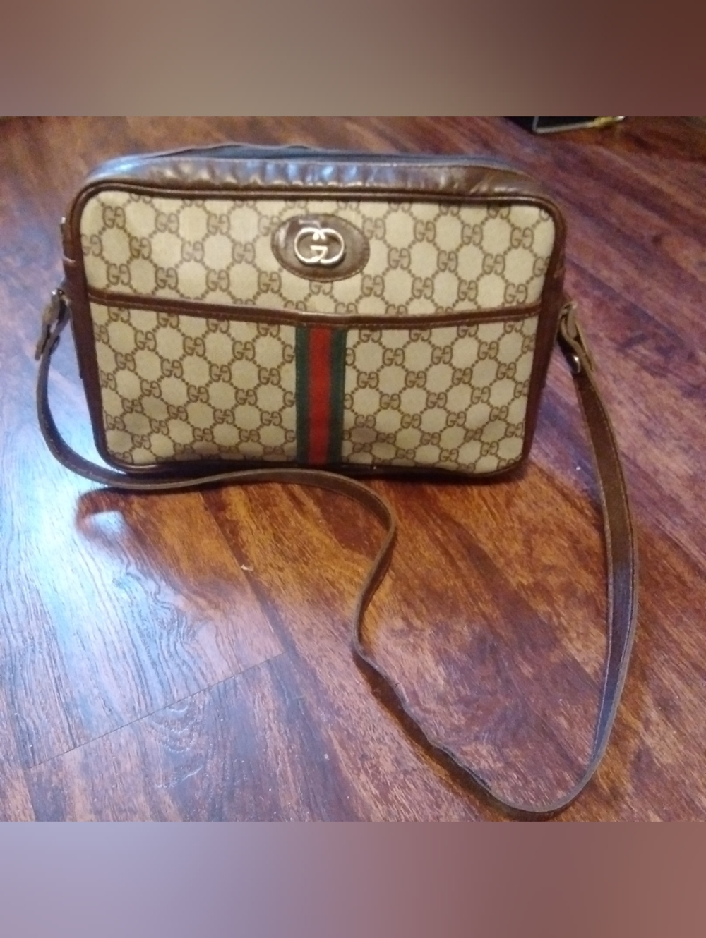 Vintage 80s Purse Shoullder Bag Leather Nylon Purse Unbranded Made In Hong Kong